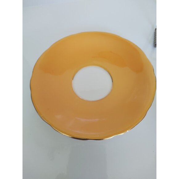 Vintage Aynsley Bone China Widemouth Teacup and Saucer Morning glory 1950's - Picture 8 of 11